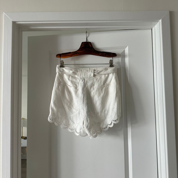 Farm Rio Off-White Richelieu Linen Shorts - Picture 6 of 7